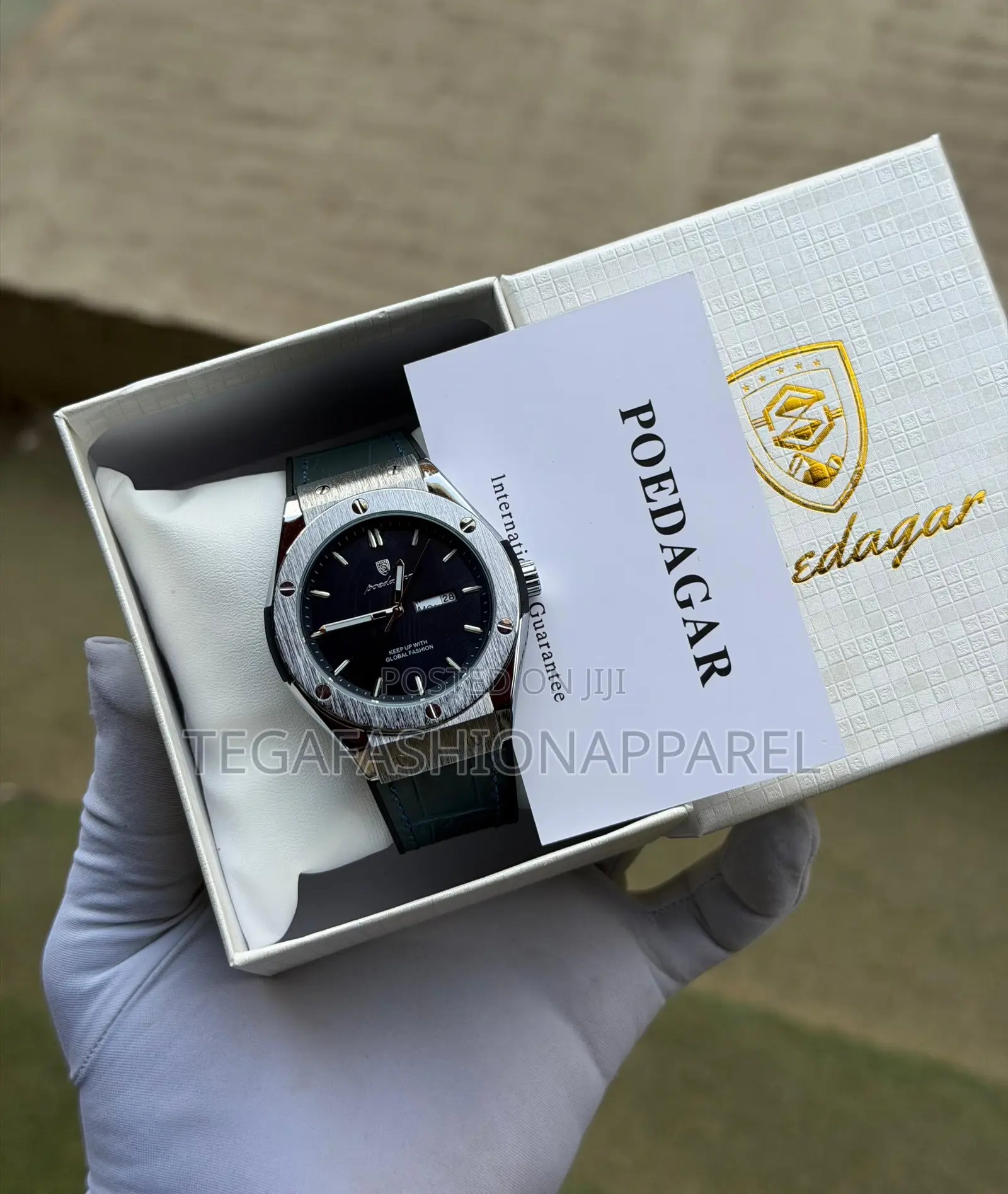 Poedagar Leather Wristwatch (Hublot Design)