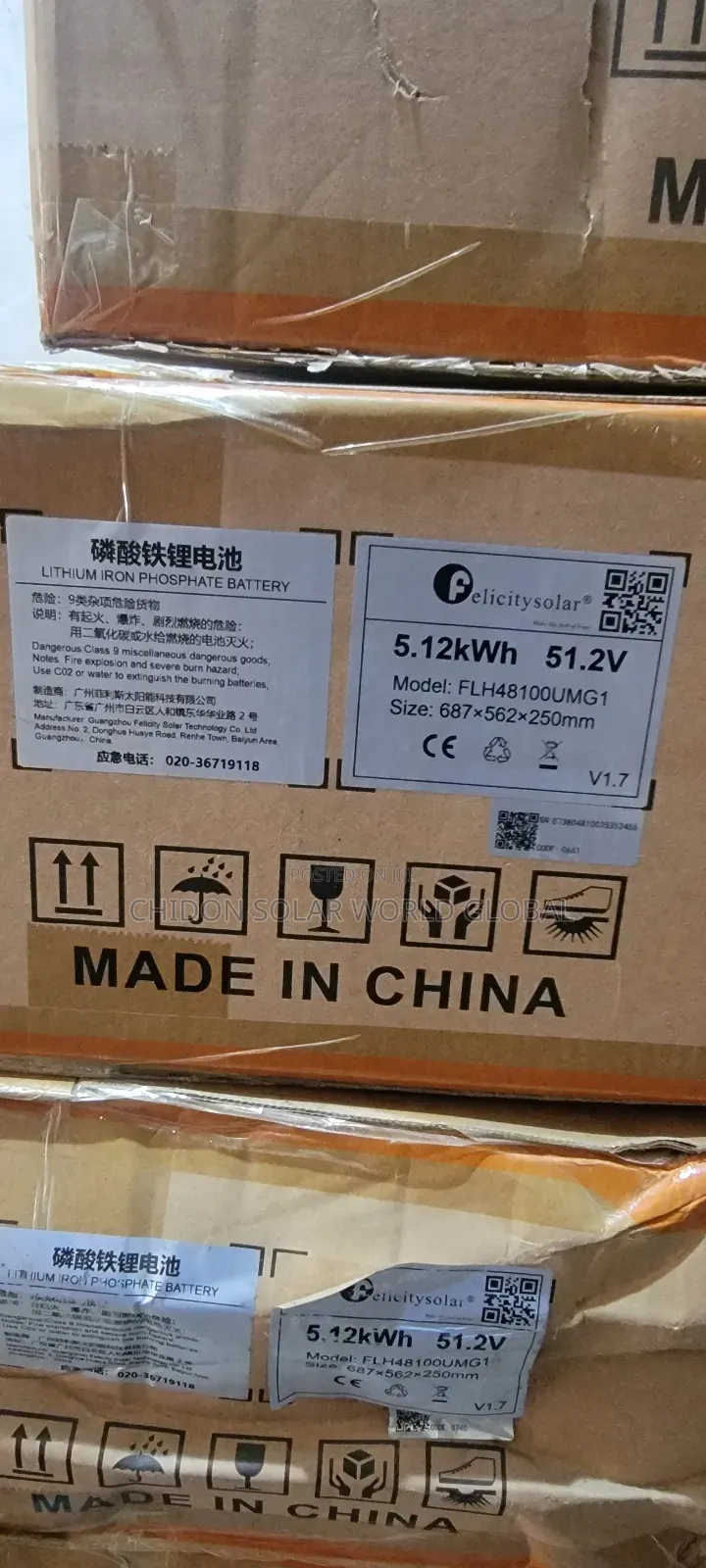 5kwh 51.2v Felicity Solar Lithium Battery Flat