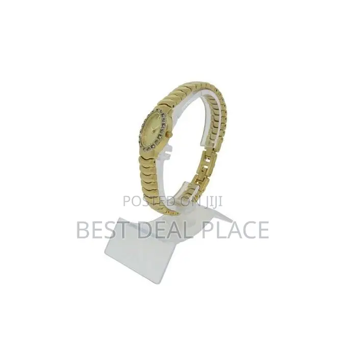 Elgin Women Oval Gold Crystal Analog Adjustable Watch Original From Us