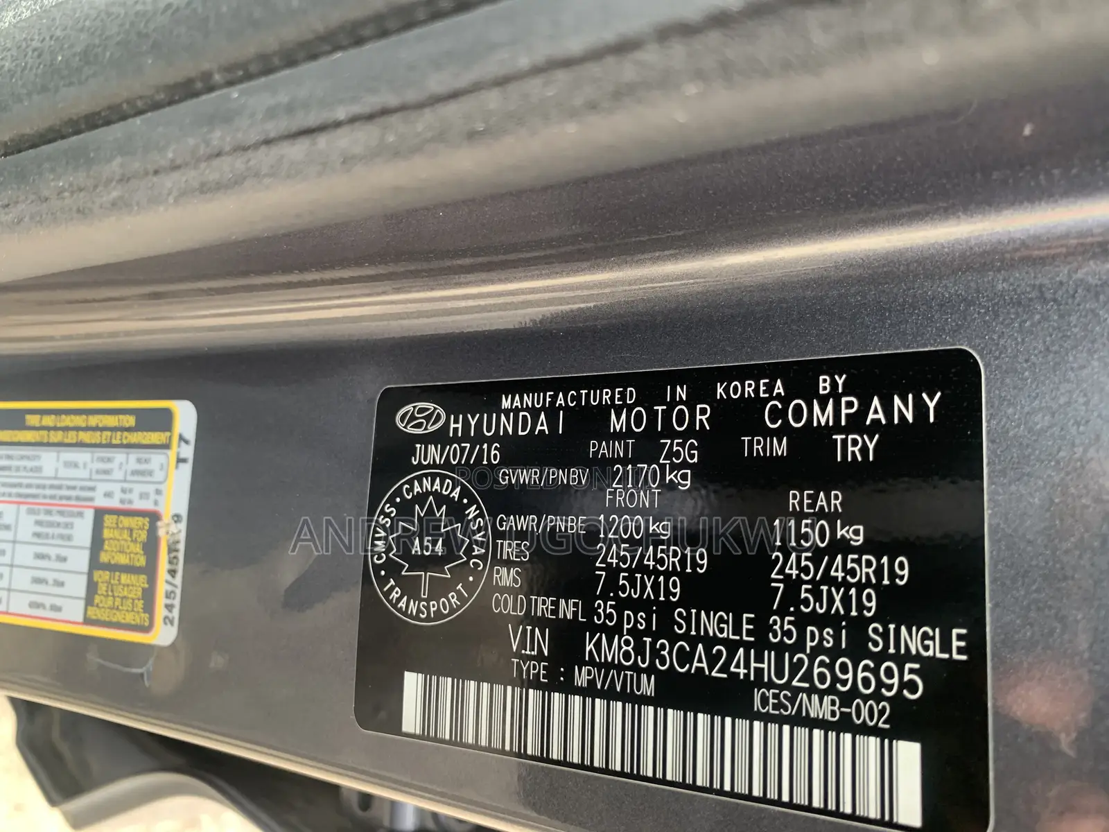 Hyundai Tucson 2017 Gray