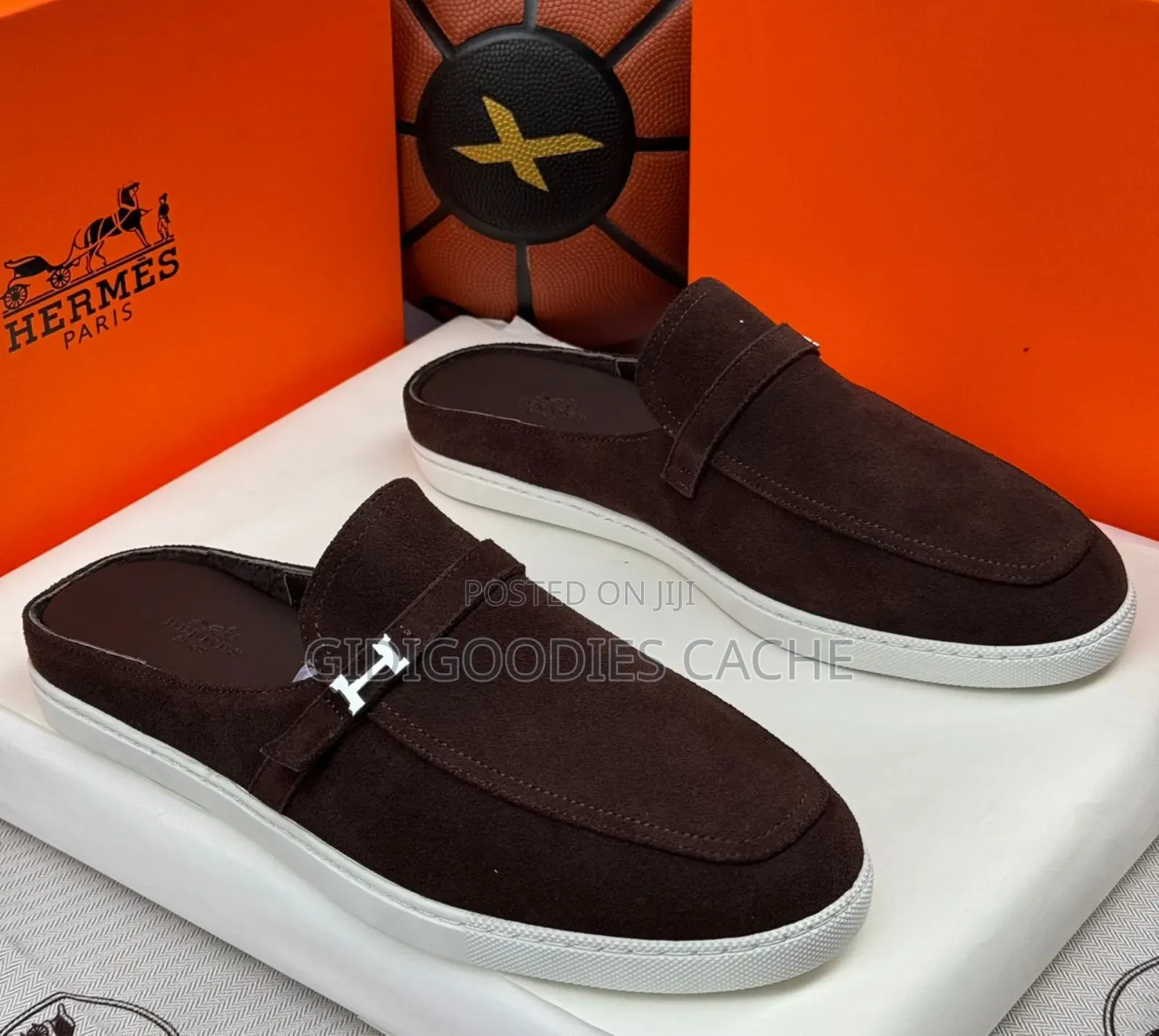 Hermes Suede Half Shoes