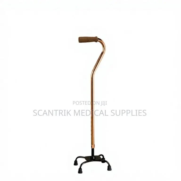 Ergonomic Grip 4-Foot Walking Stick for Comfort and Safety