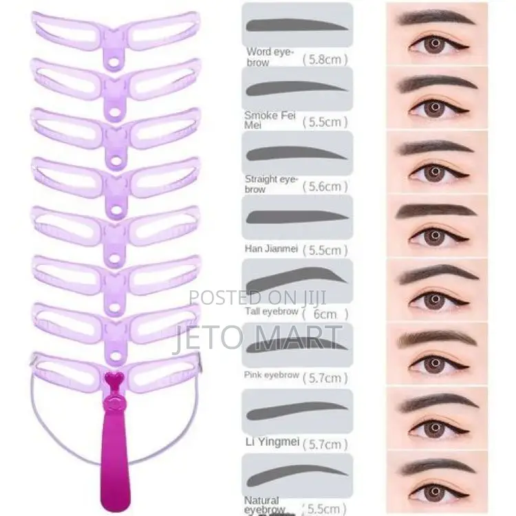 4 Shapes Of Eyebrow Grooming Stencils Shaper Tool