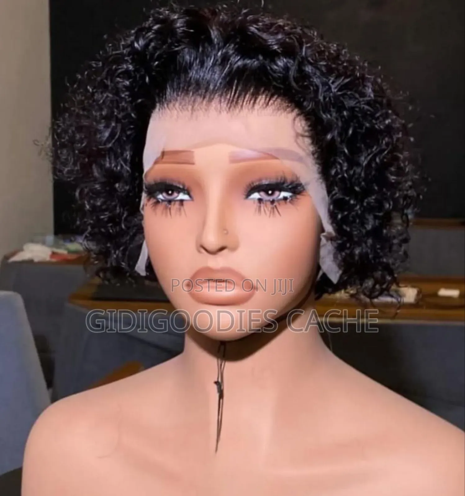 Full-Frontal Short Curly Hair
