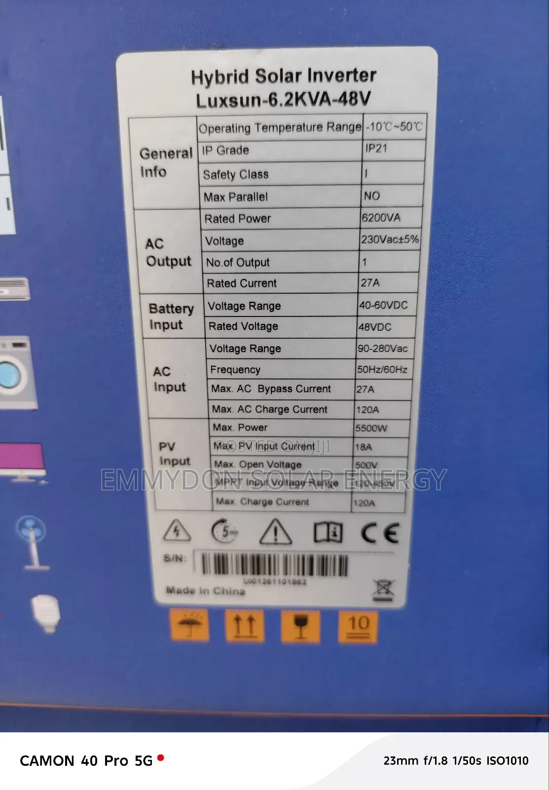 Luxsun Inverter 6.2kwh 48v Hybrid