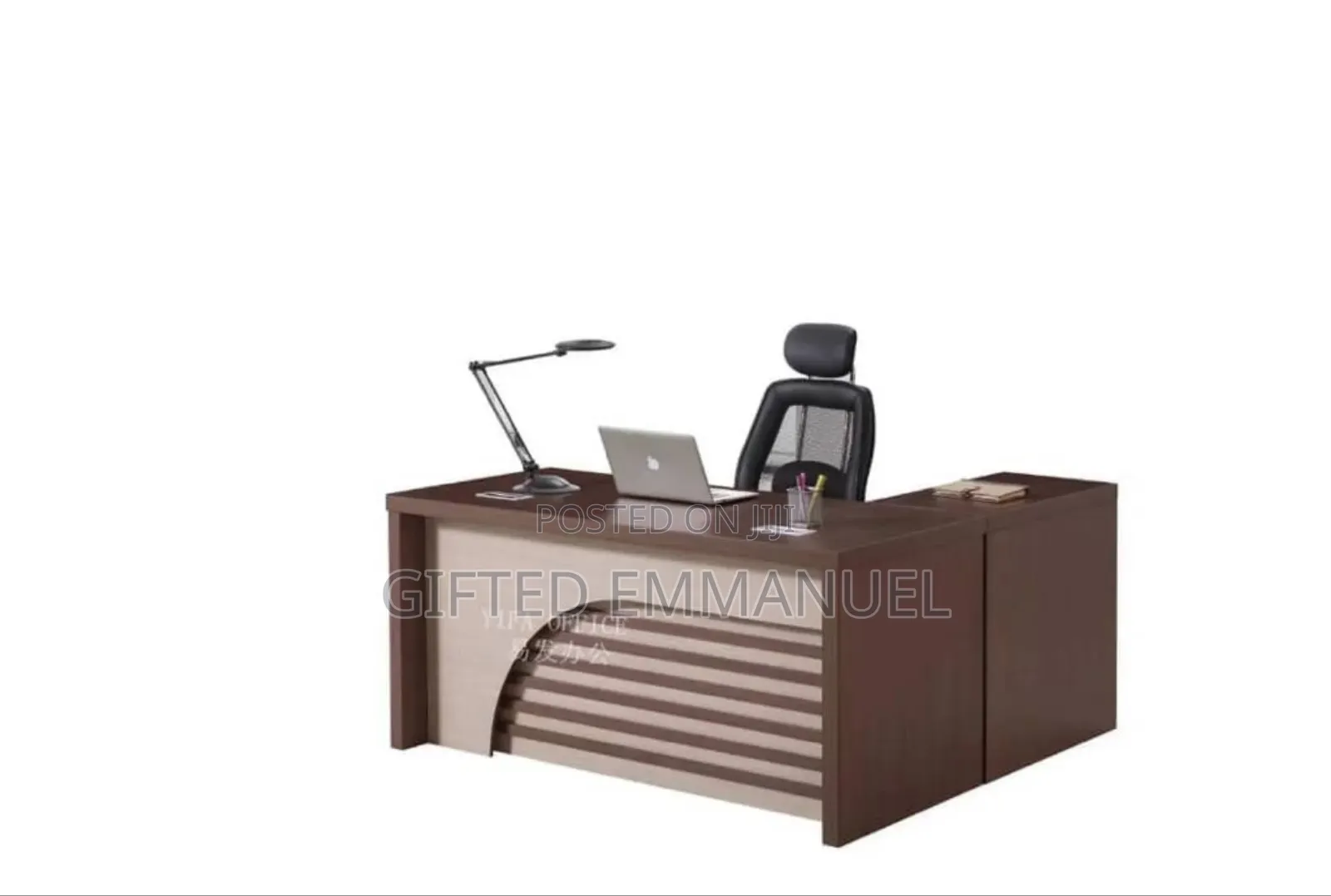 Rectangular Executive Office Table With Side Extension.