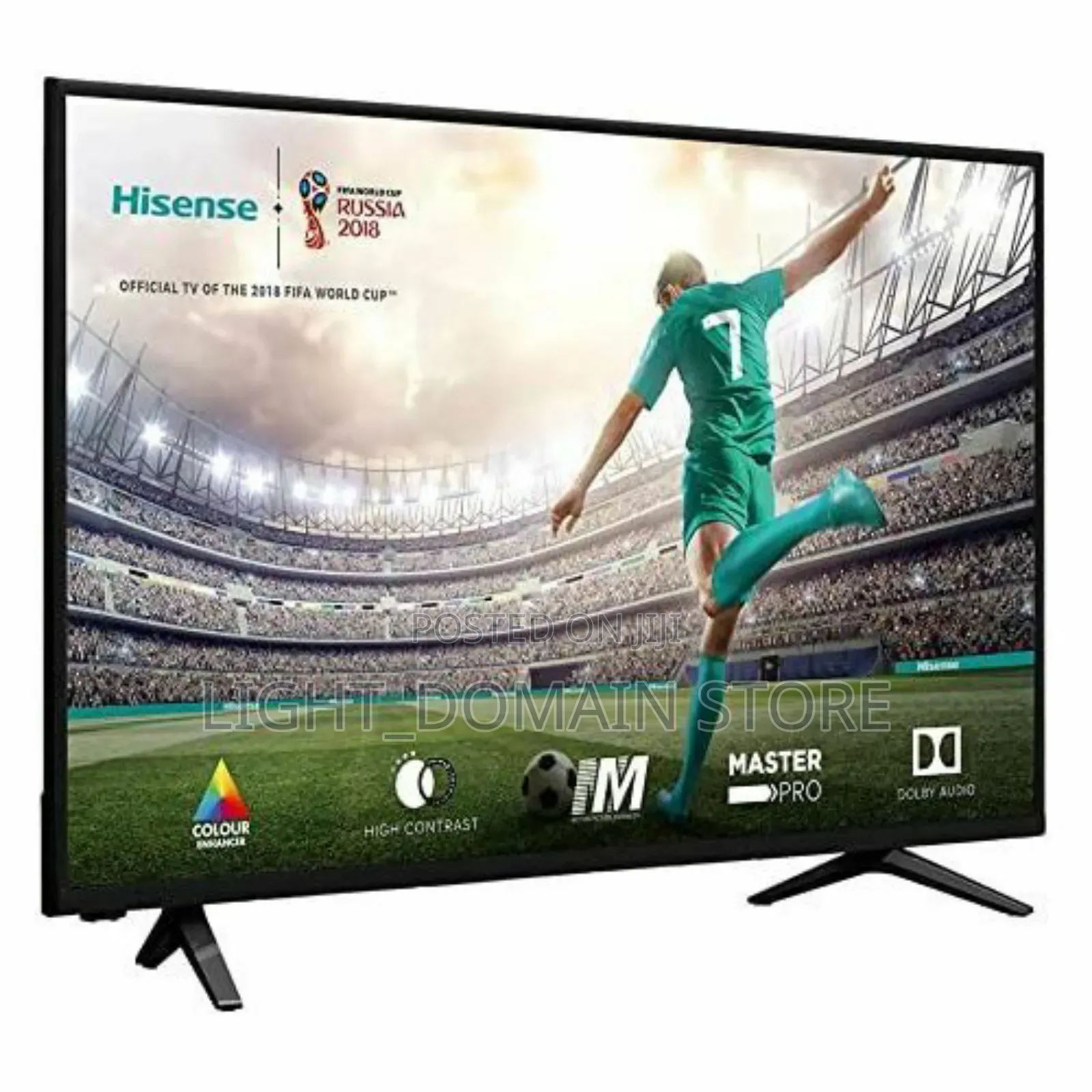 Hisense 43" Led HD TV,2 HDMI, 2 USB Divx,1 Av,Black,Free Bracket