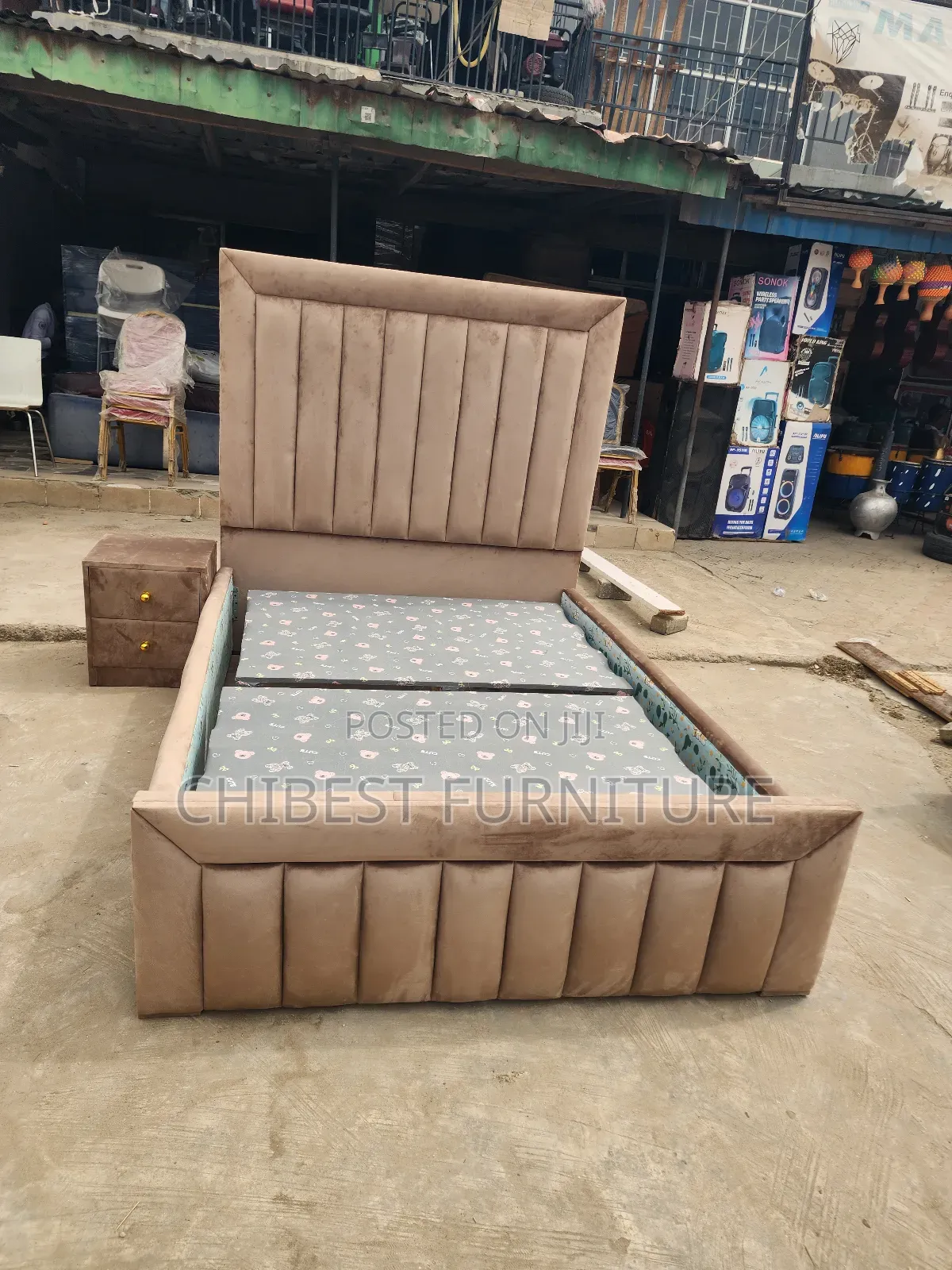 Brand New Queen Size Padded Bed.