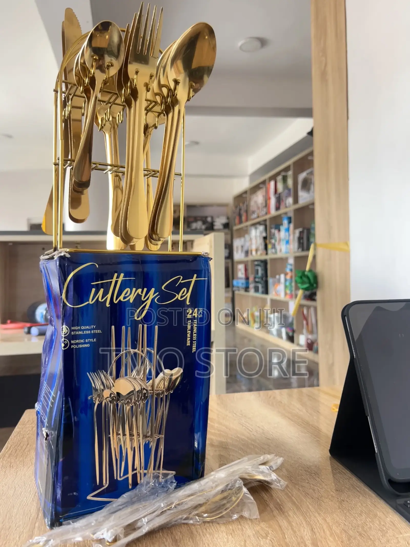 24pcs High Quality Gold Cutlery Set, Cutlery Set