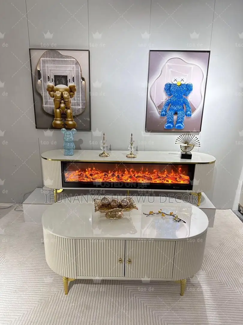 Fireplace Tv Stand and Center Table