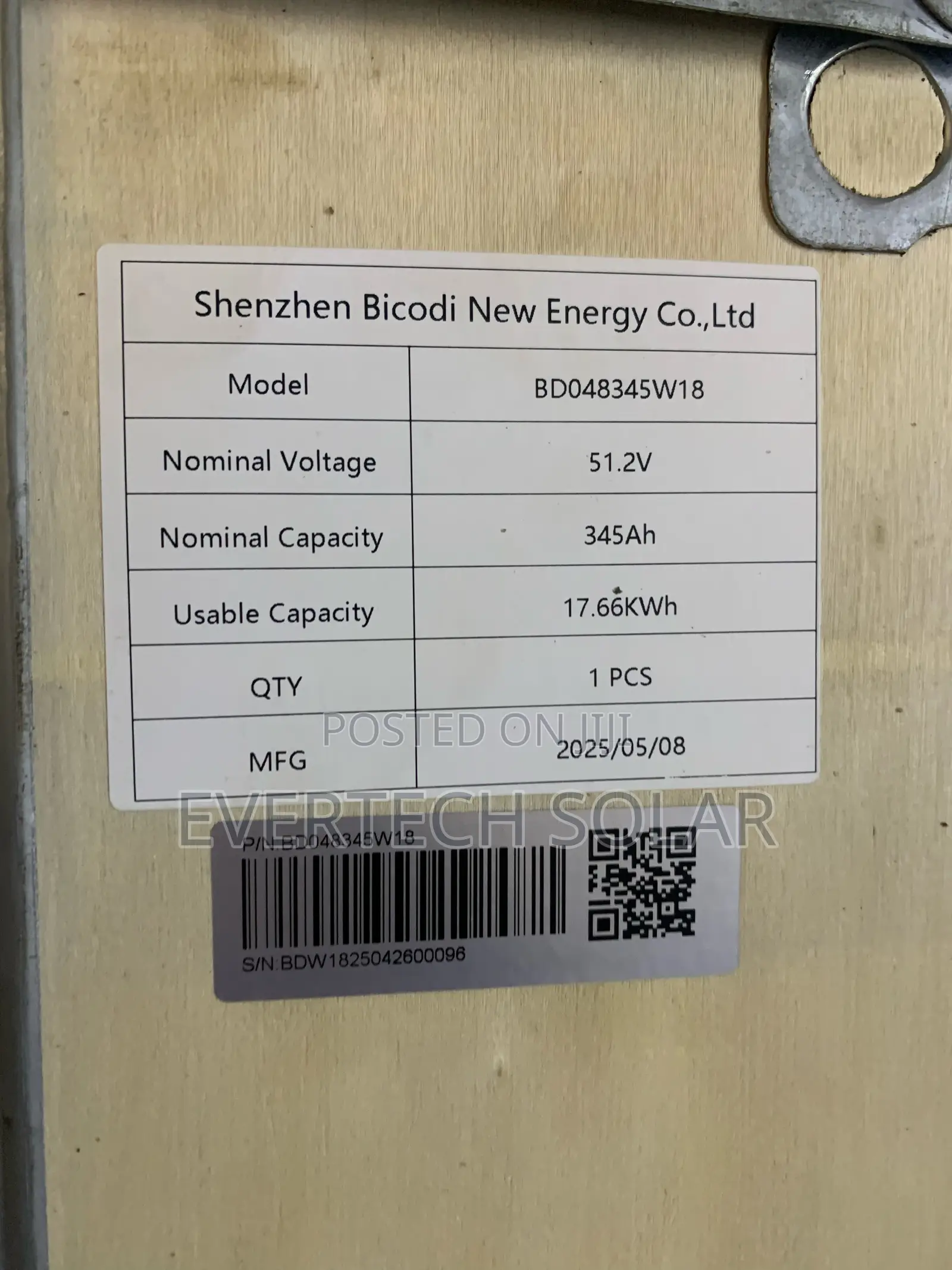 Bicodi 17.6kwhs 345a 48v Strong Lithium Ion Battery With Smart BMS
