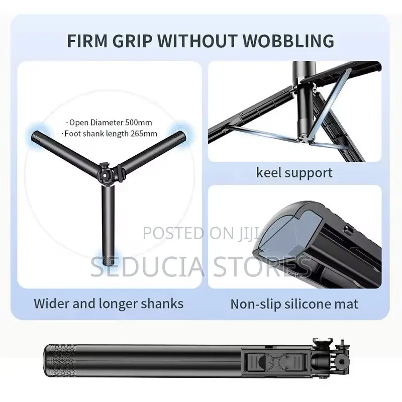 C08 Long Stable Selfie Stick Tripod - 7 Feet