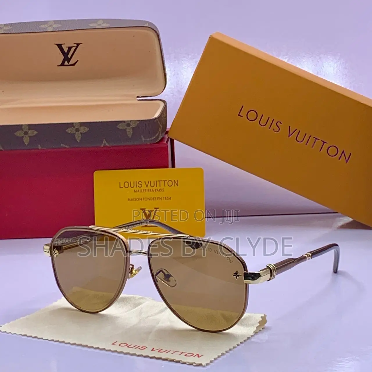 Authentic Louis Vuitton Aviator Sunglasses - Brand New
