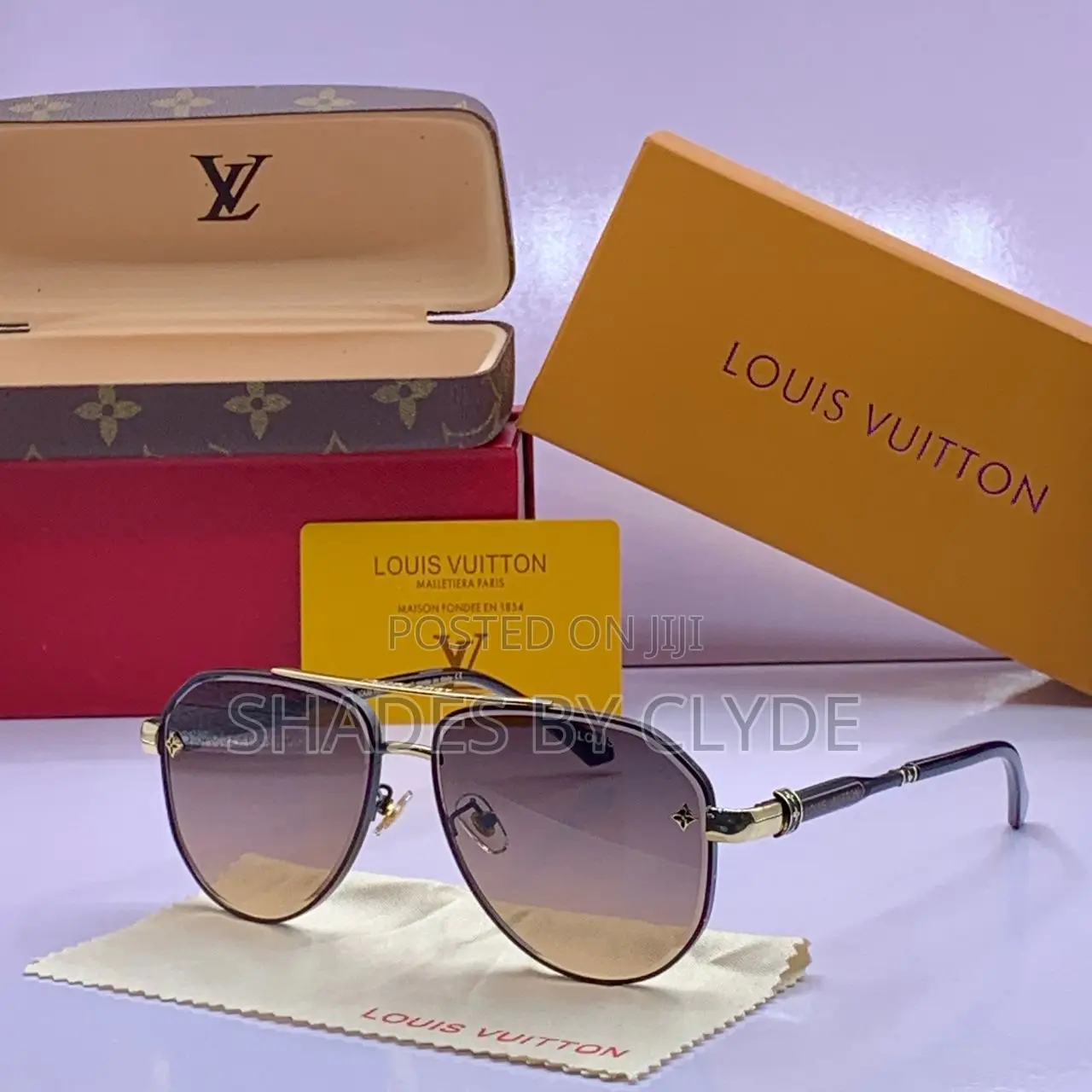 Authentic Louis Vuitton Aviator Sunglasses - Brand New