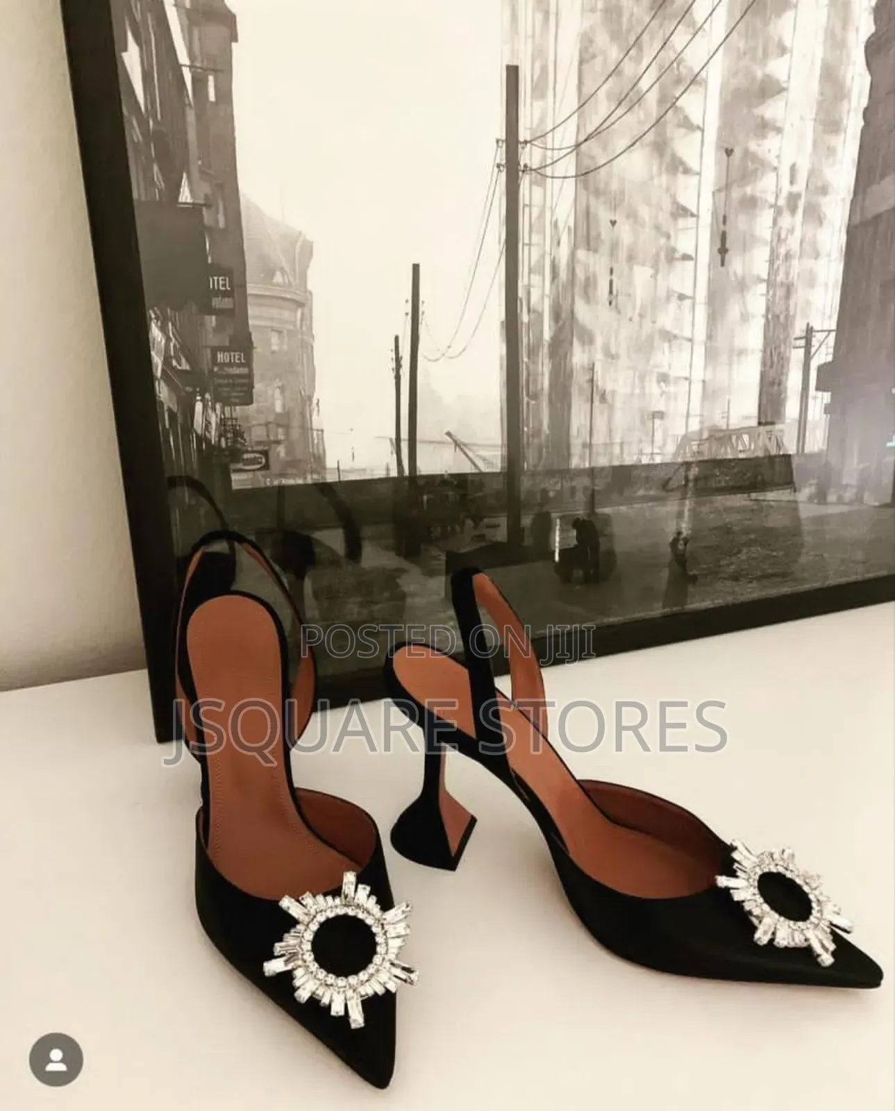 Amina Muaddi Black Sandals Available In Size: 37 to 42