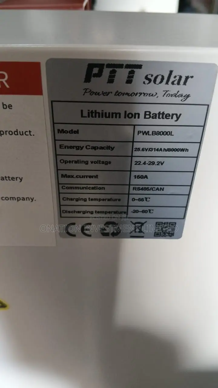 PTT Solar 8kwh 24v Lithium Battery – Long Backup Power