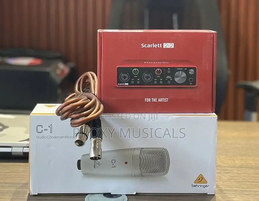 Scarlett 2i2 Behringer C-1 Condenser Microphone Plus Mic Cable