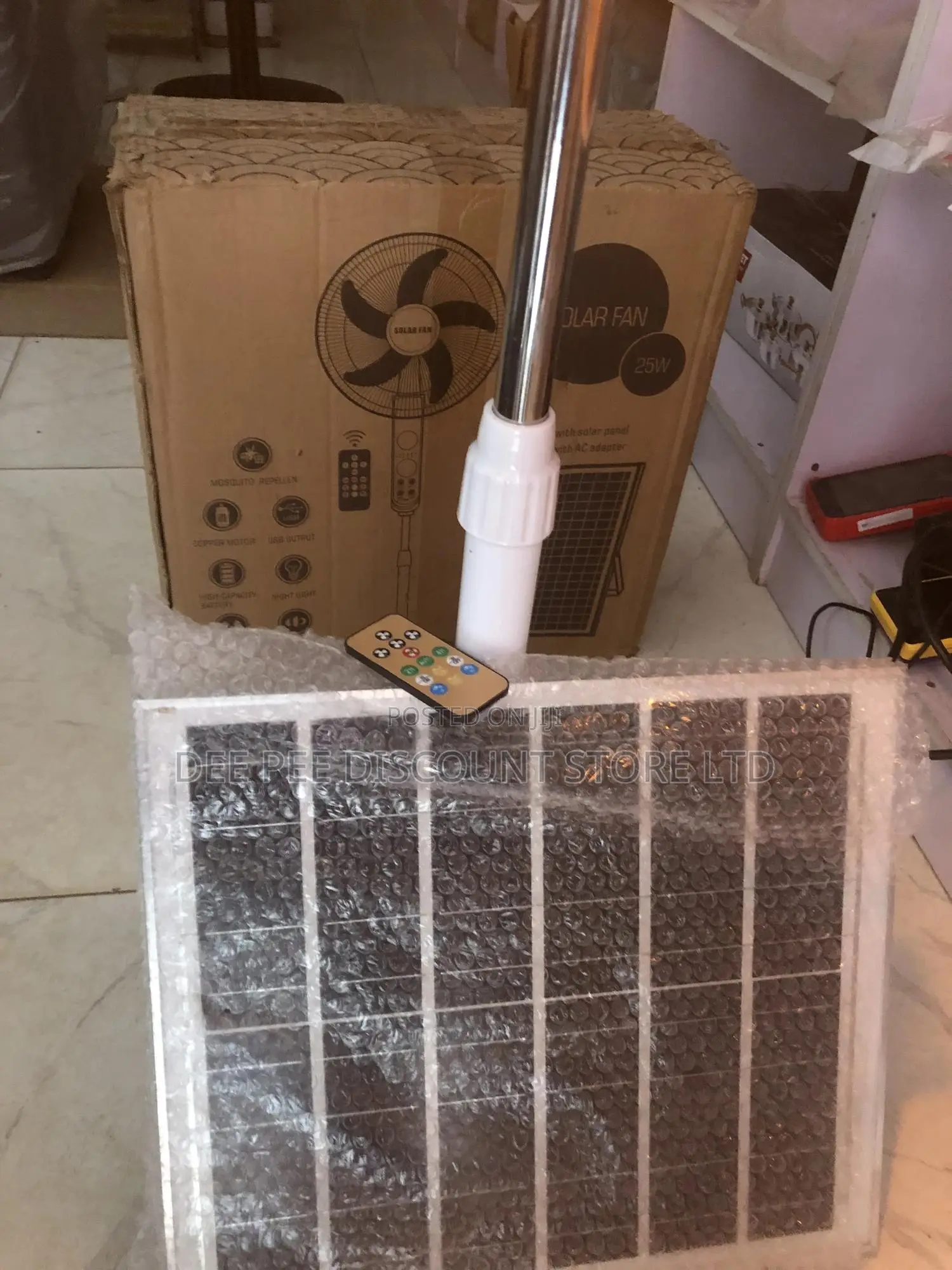Norseag Solar 16" Rechargeable Solar Fan 20w Panel Mosquito Repellent