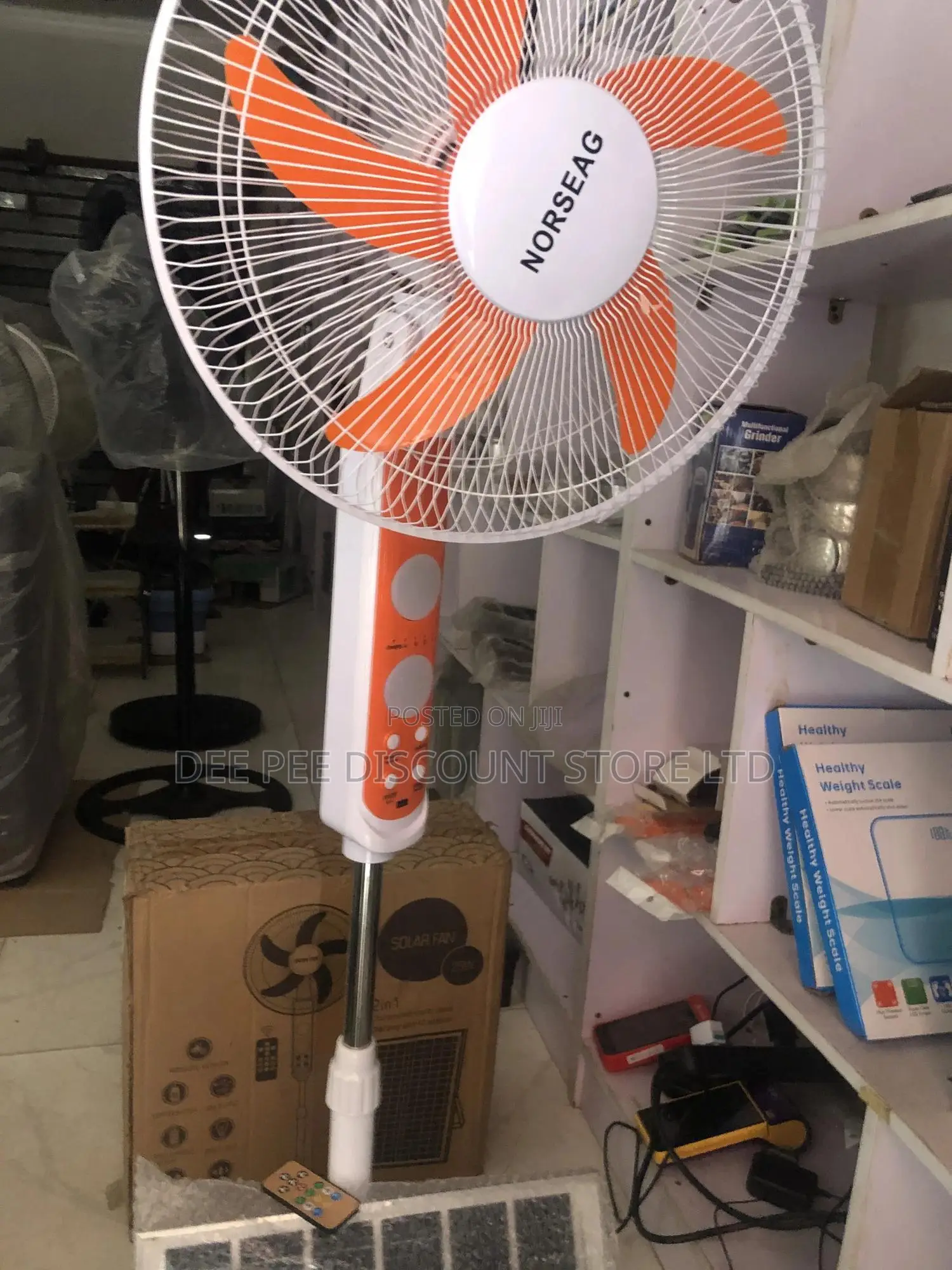 Norseag Solar 16" Rechargeable Solar Fan 20w Panel Mosquito Repellent