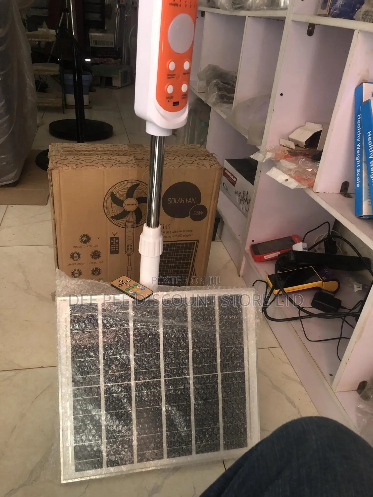 Norseag Solar 16" Rechargeable Solar Fan 20w Panel Mosquito Repellent