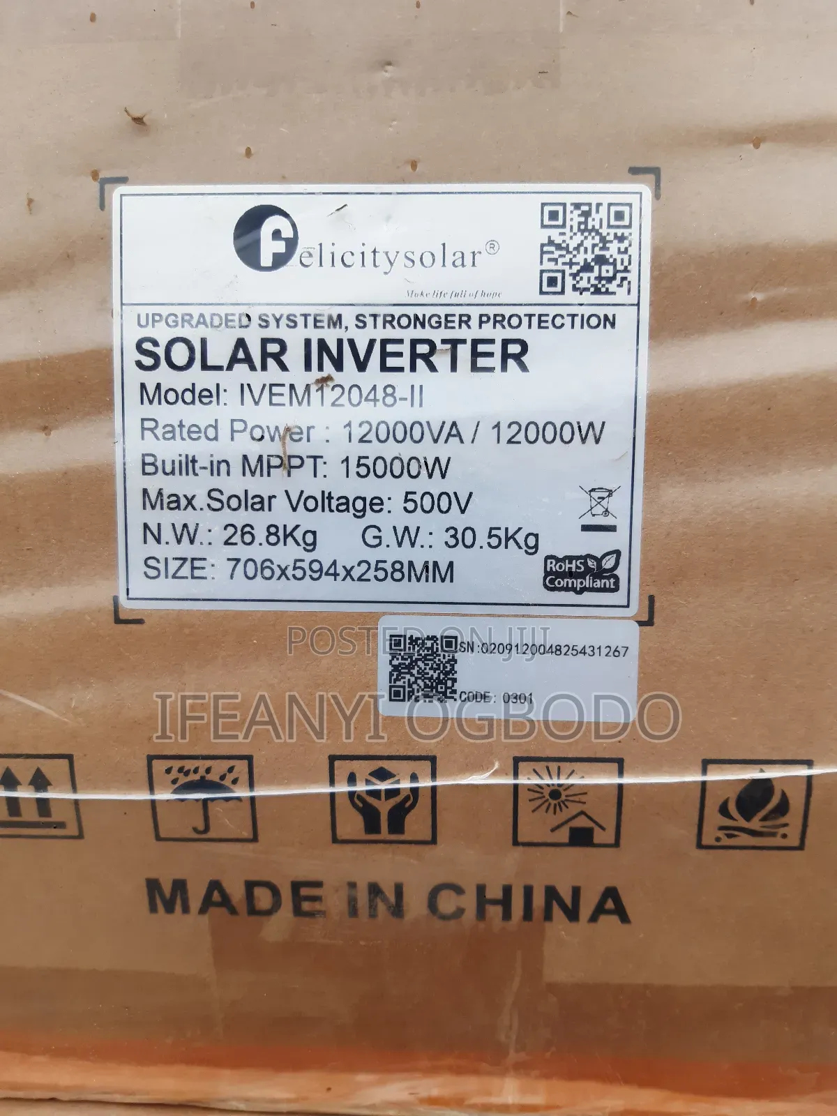 Felicity Solar Inverter 12kva 48v Hybrid