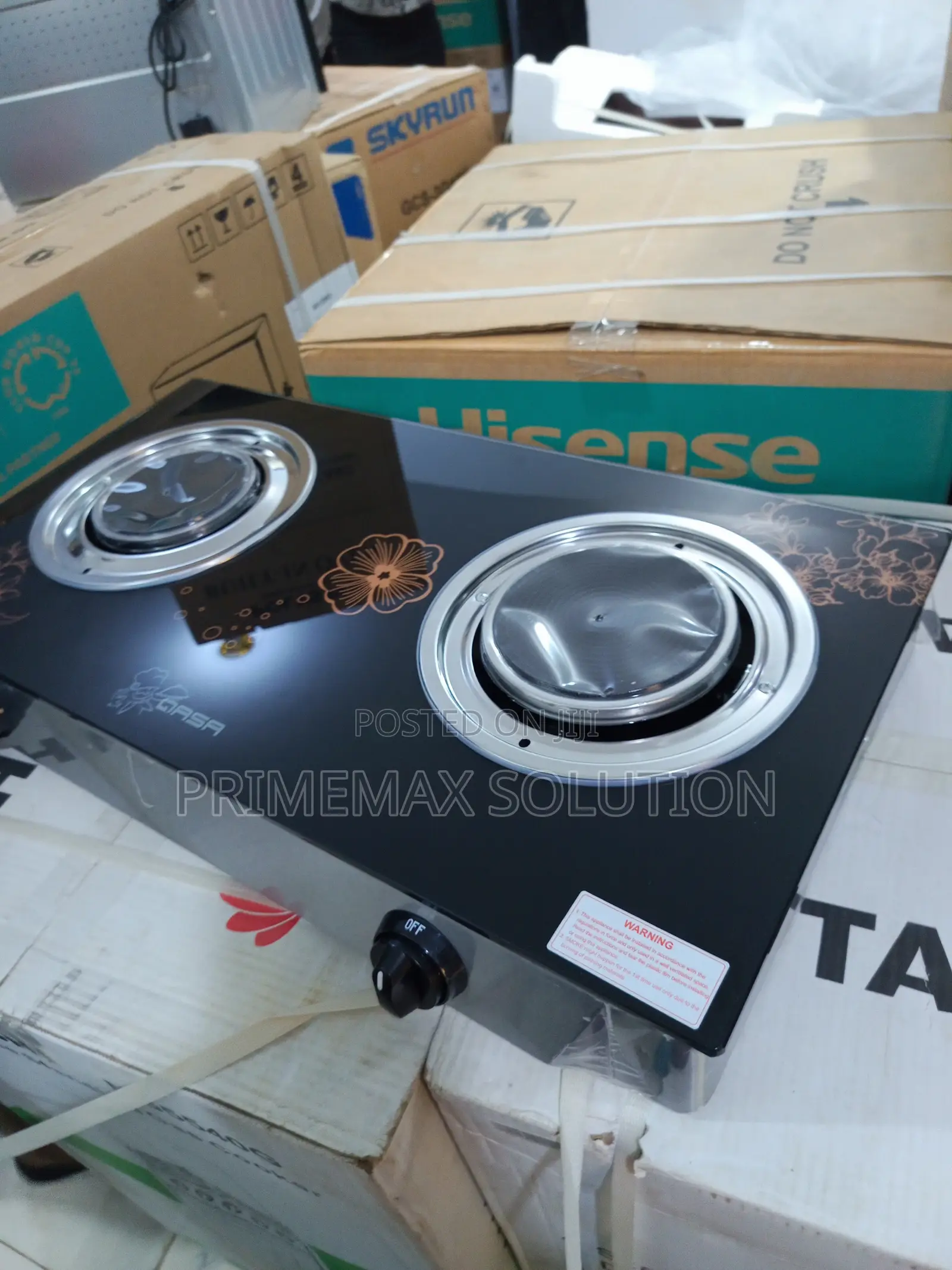 Compact Qasa 2 Burner Portable Table Top Gas Stove