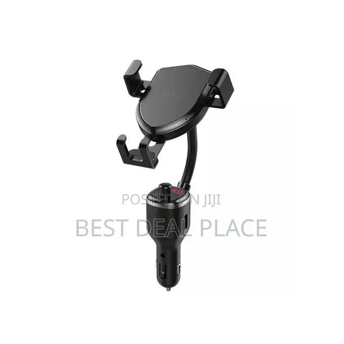 Bluetooth 5.0 Dual Usb Handsfree Car Kit Phone Holder Wireless Charger