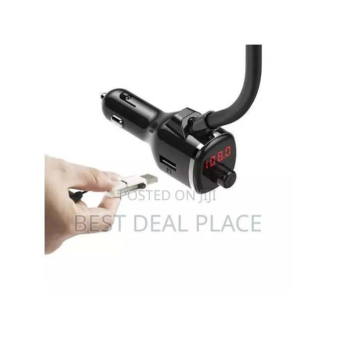 Bluetooth 5.0 Dual Usb Handsfree Car Kit Phone Holder Wireless Charger