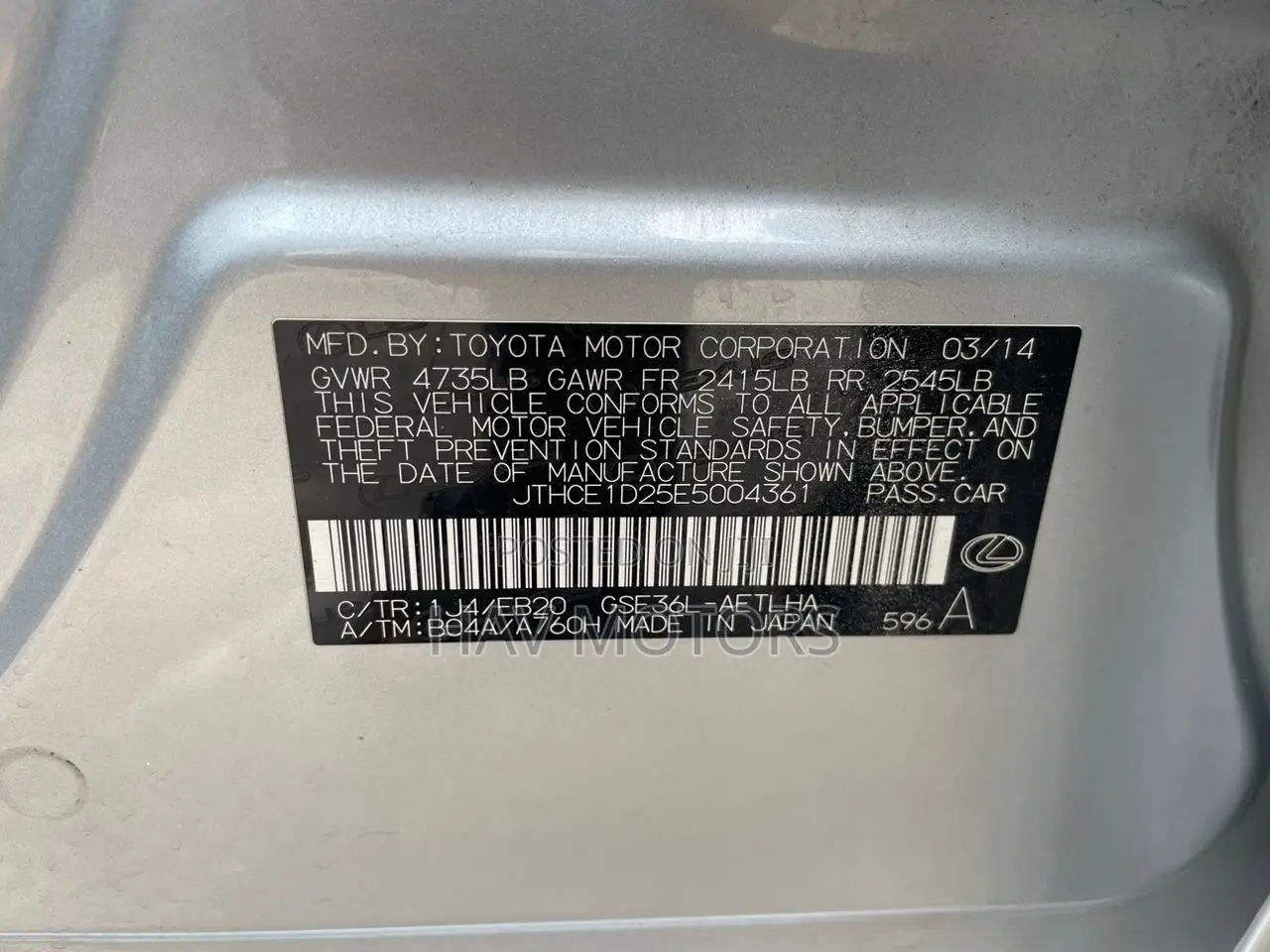 Lexus IS 350 AWD 2014 Silver