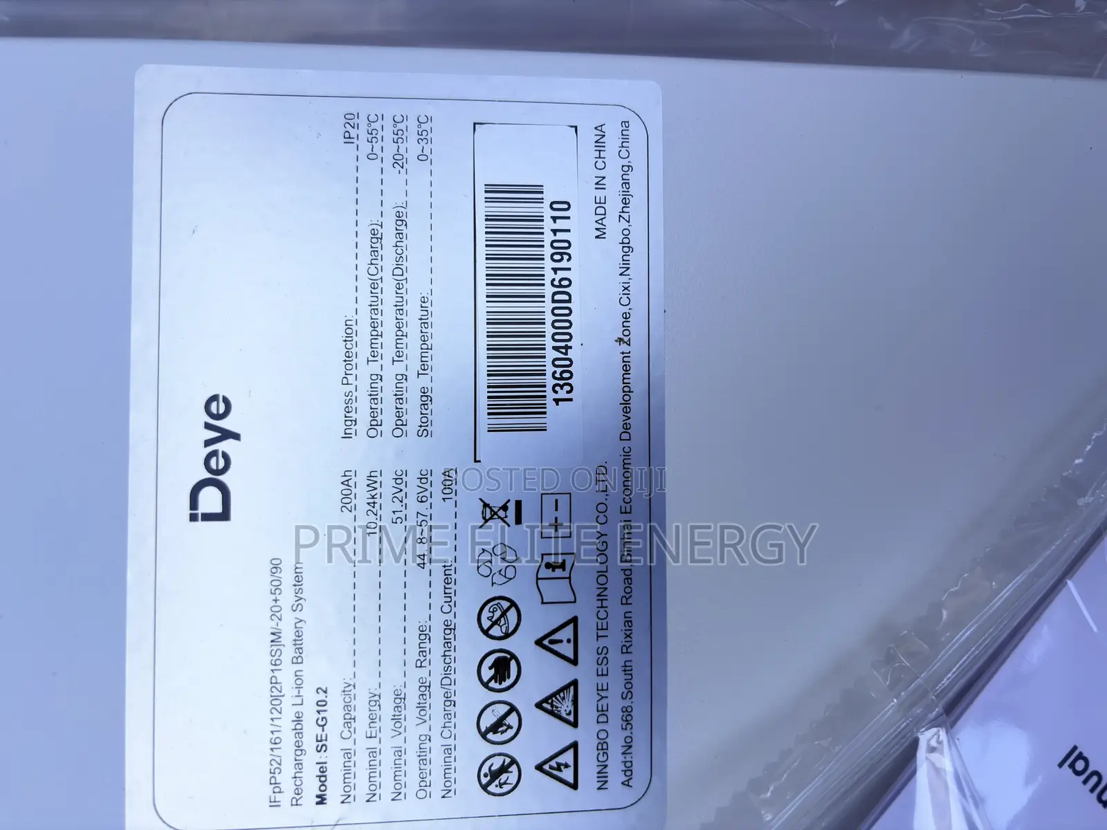 Deye 10kwh Lithium Battery