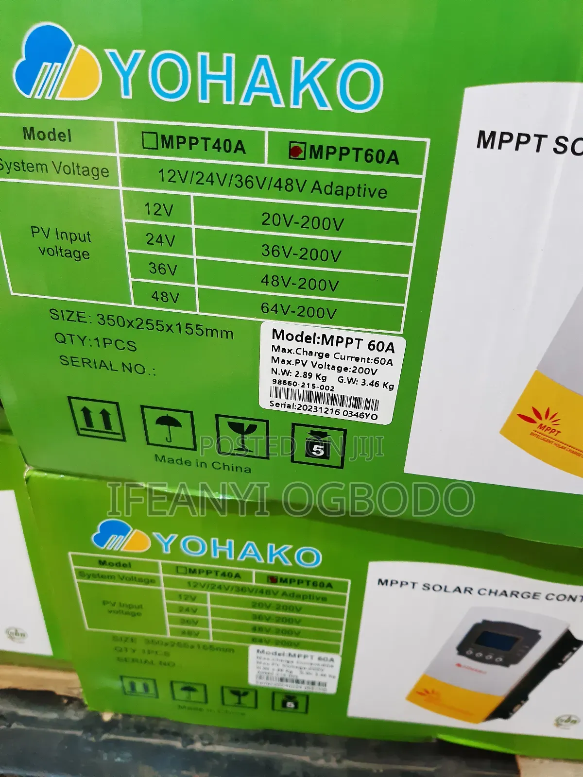 Yohako Solar MPPT Charge Control 60ah 48v
