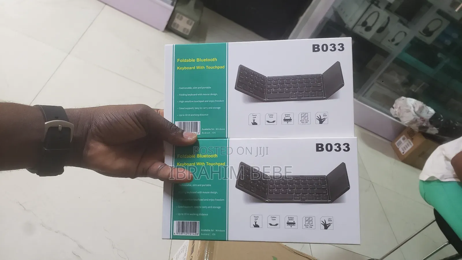 Foldable Bluetooth Keyboard With Touchpad B033