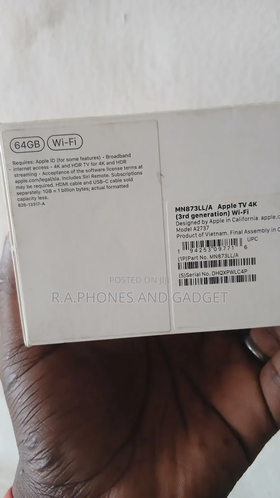 Apple Tv Box 64gb With Wifi 3rd Gen