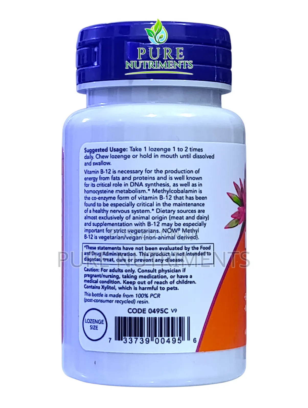 Now Methyl B-12 Methylcobalamin 1000mcg 100 Loz _Energy Nerve Health