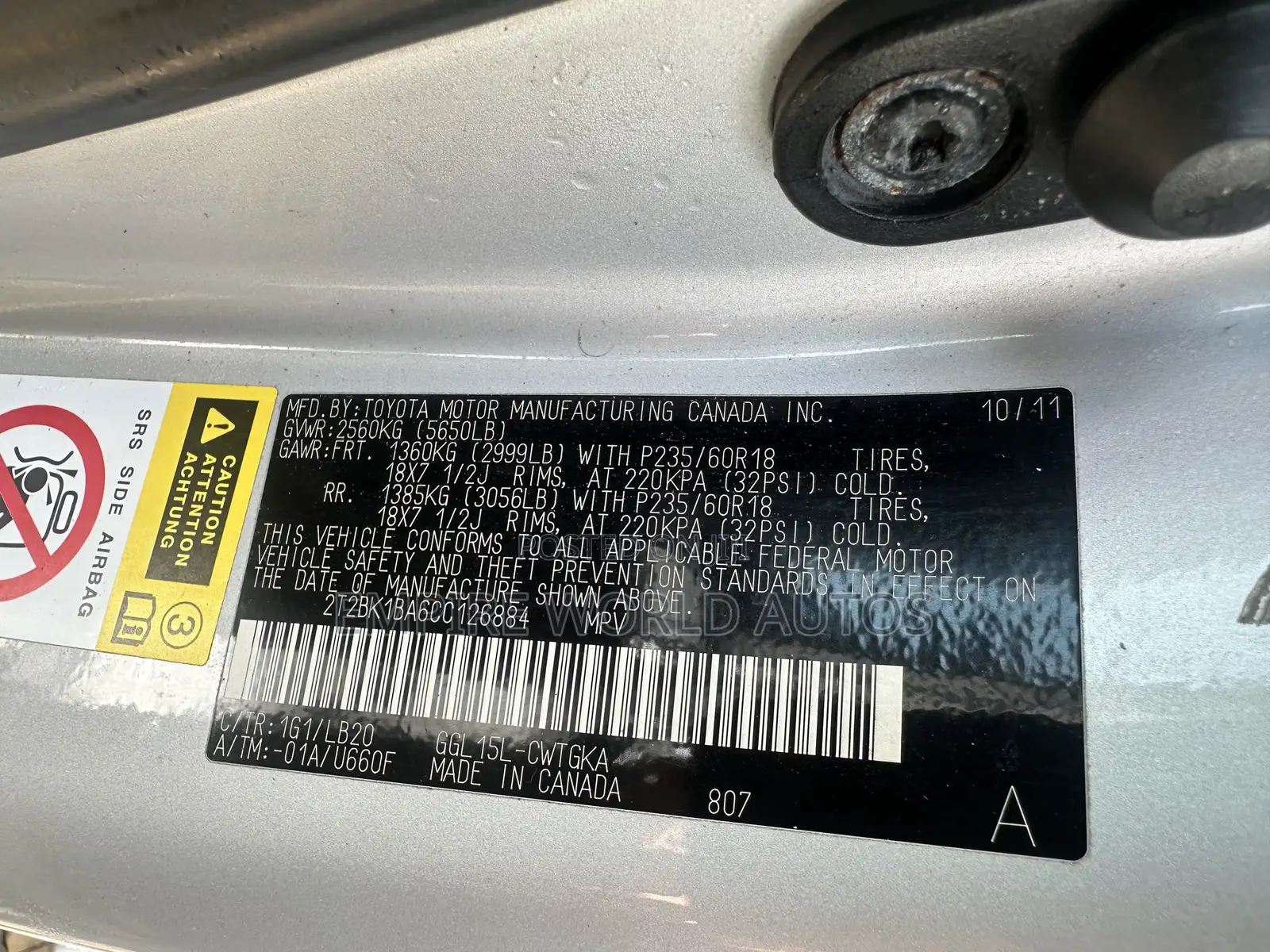 Lexus RX 350 FWD 2012 Silver