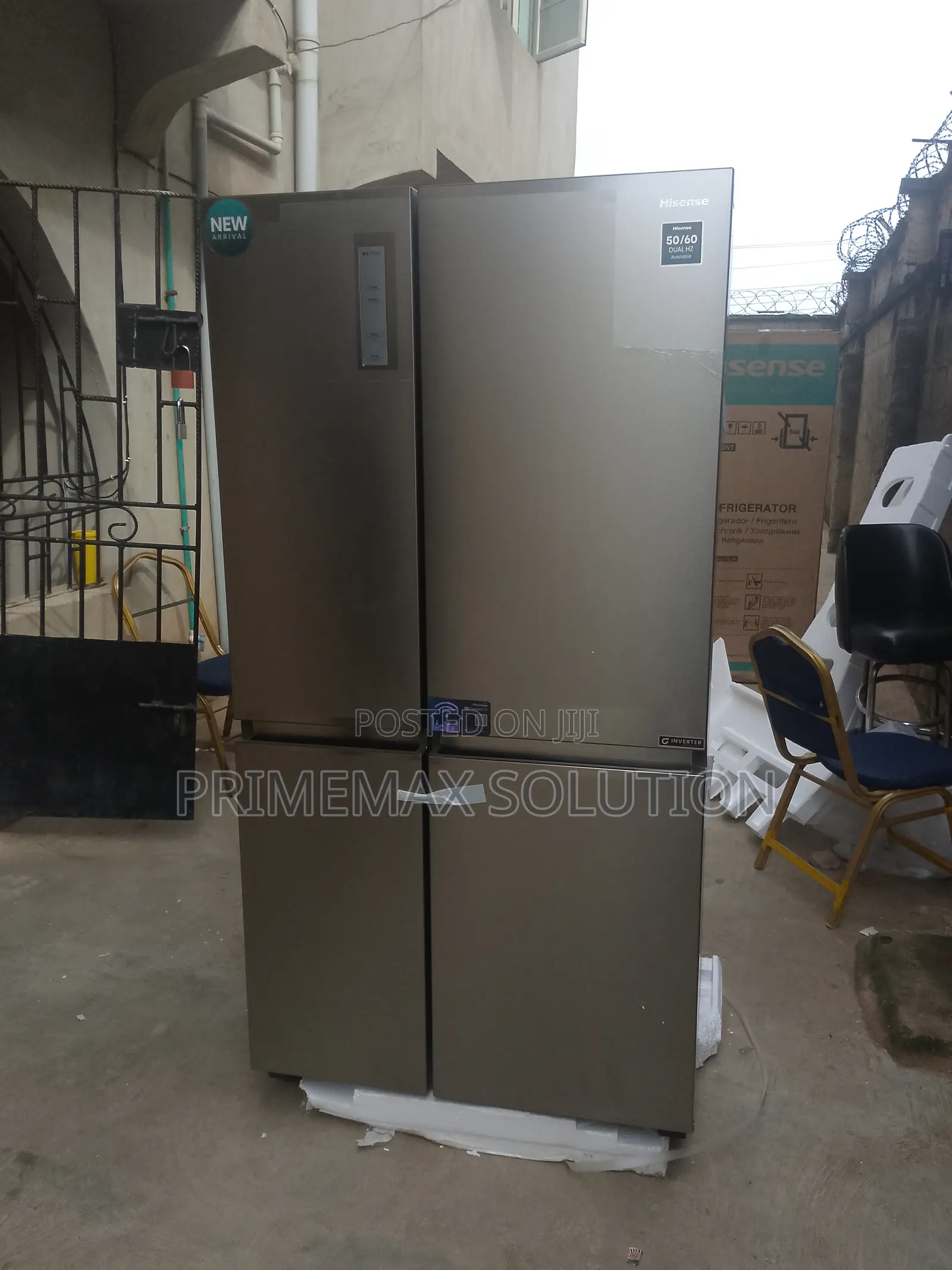 Hisense Side by Side Fridge With Metal Cooling - Rs-87-Ws