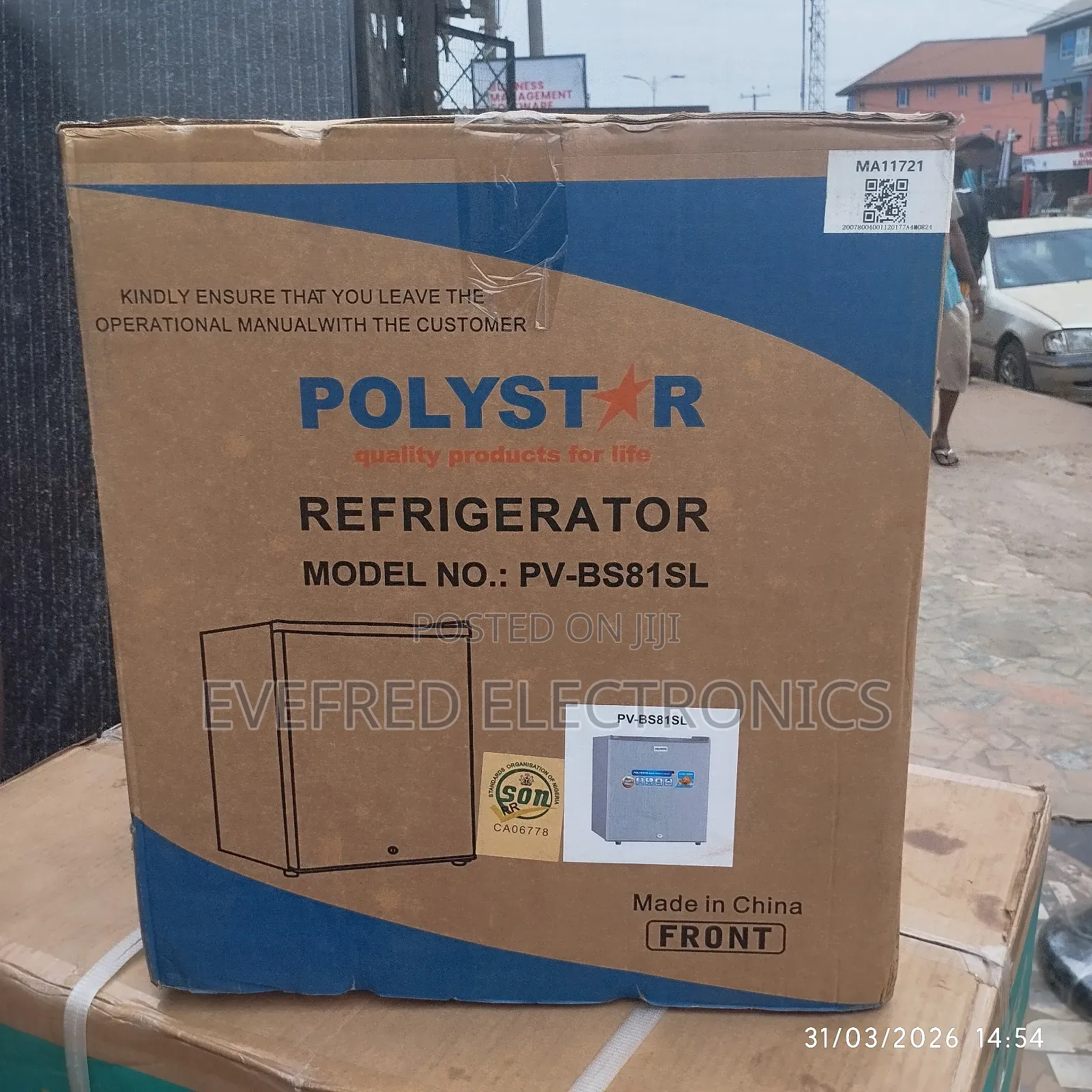 Brand New Polystar Bedside Fridge for Hotels and Apartments in Benin