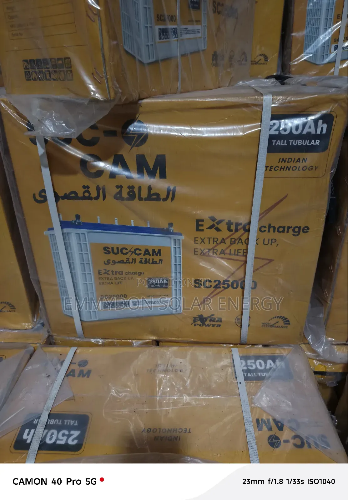 Suc Cam Tubular Battery 250ah 12v
