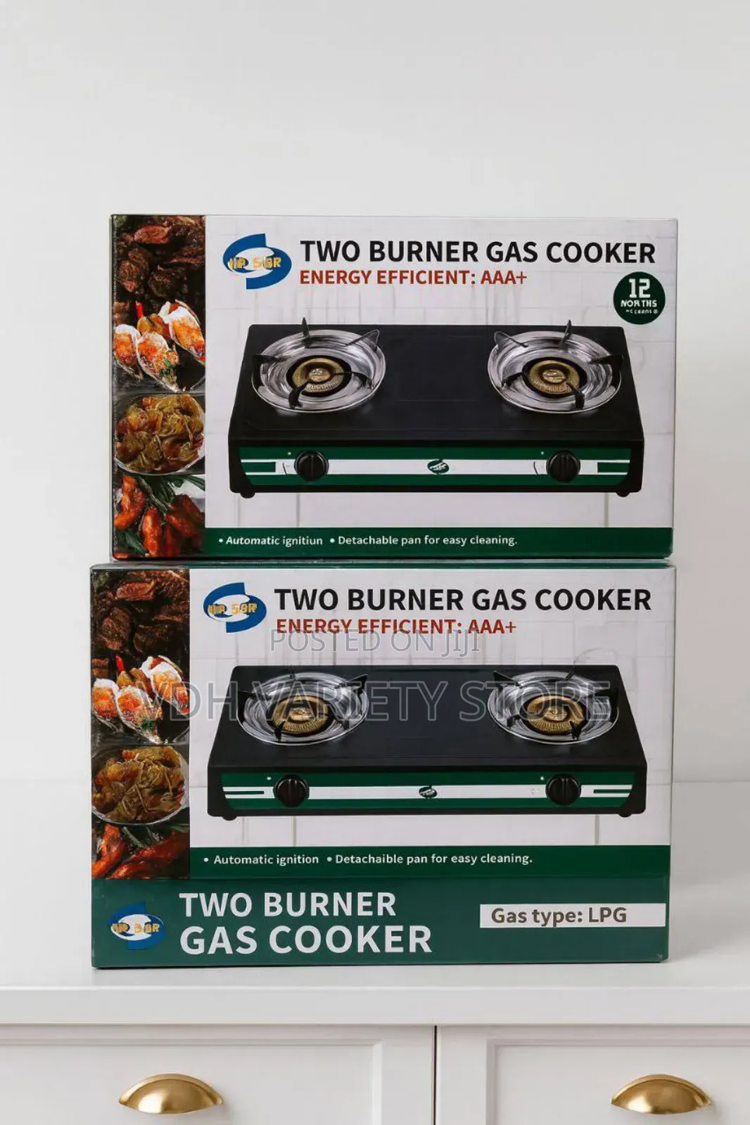 2 Face Nonstick JDSMP Auto Ignition Gas Cooker