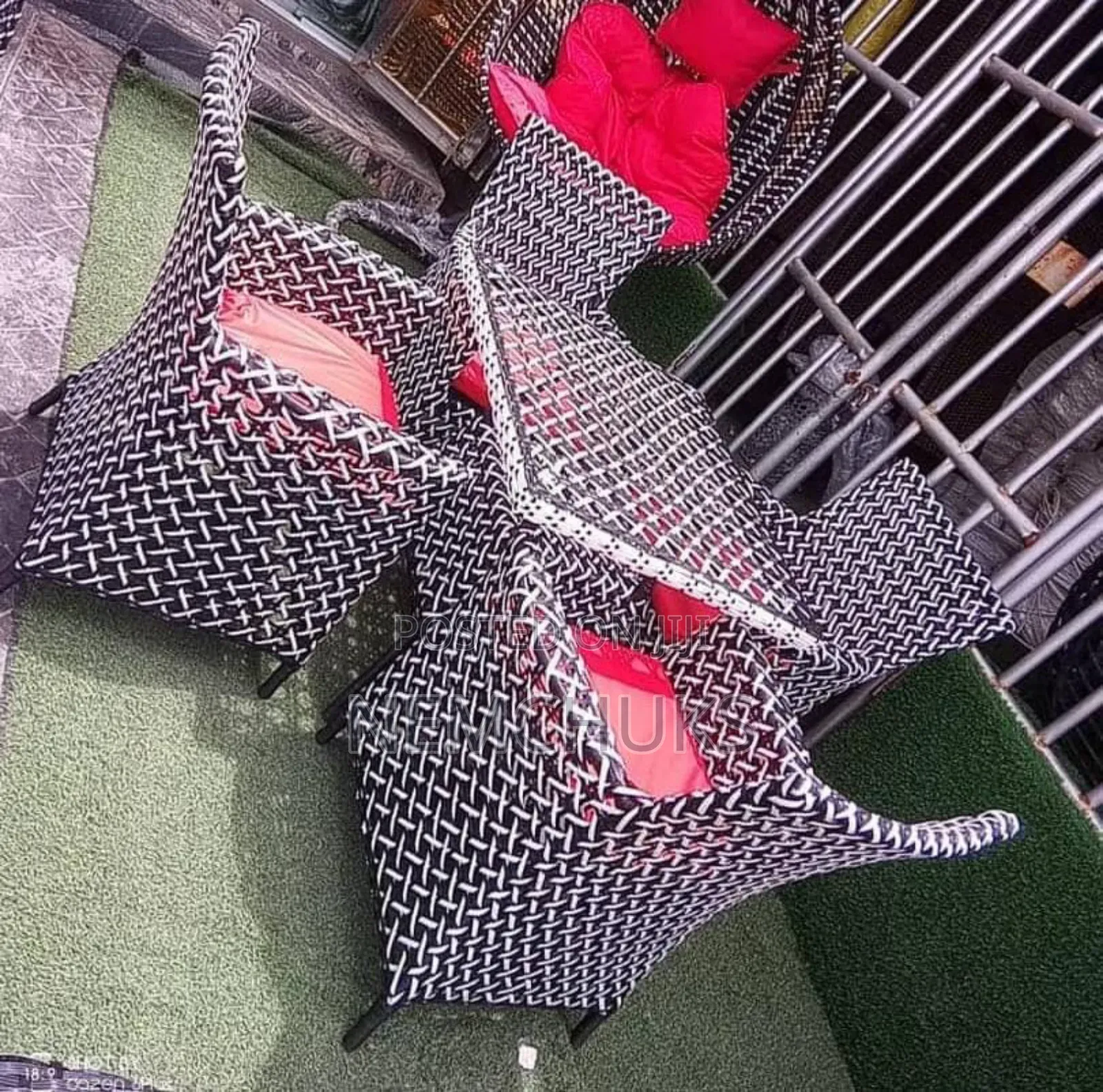 Executive Modern Rattan Chairs and Table Set