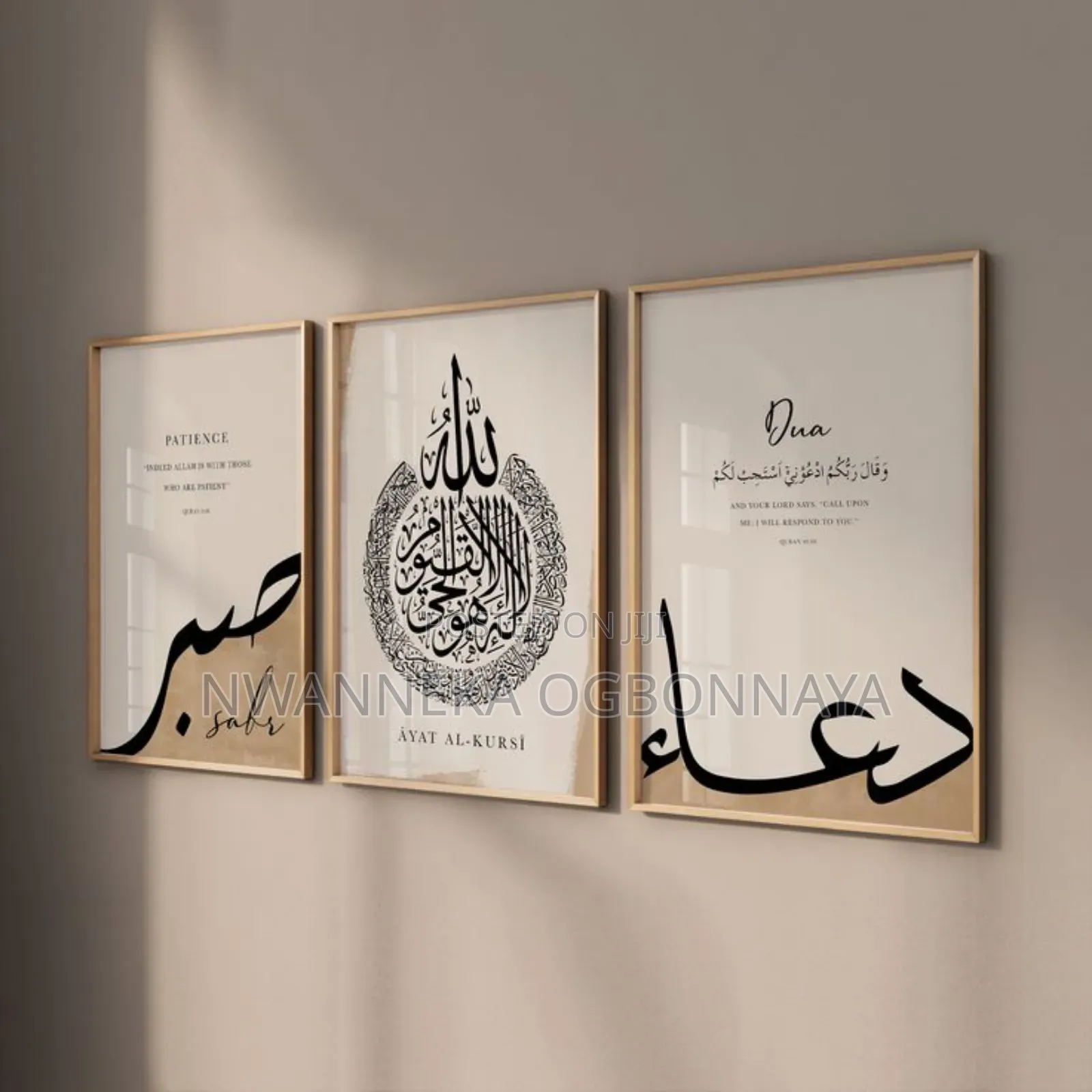 3pcs/Set Islamic Muslim Calligraphy Canvas Print