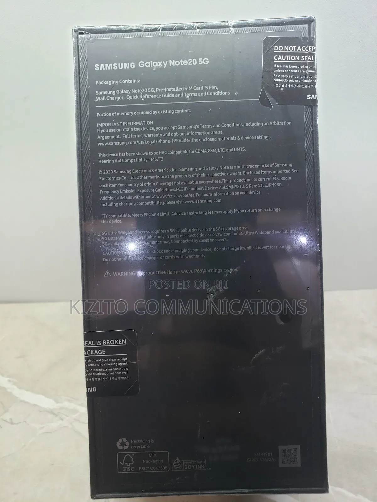 New Samsung Galaxy Note 20 5G 256 GB Gold