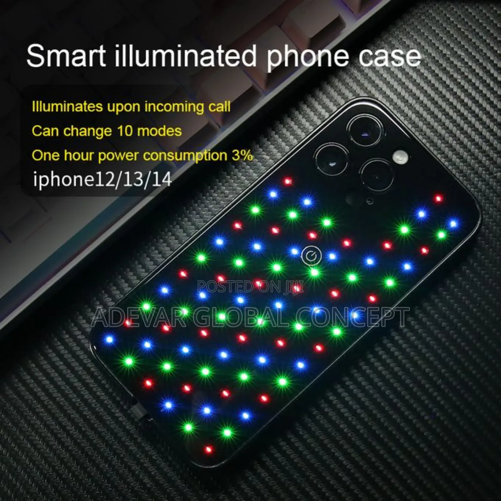 Sky Star Shining RGB Led Illuminated Case Pouch for iPhone 14 Pro