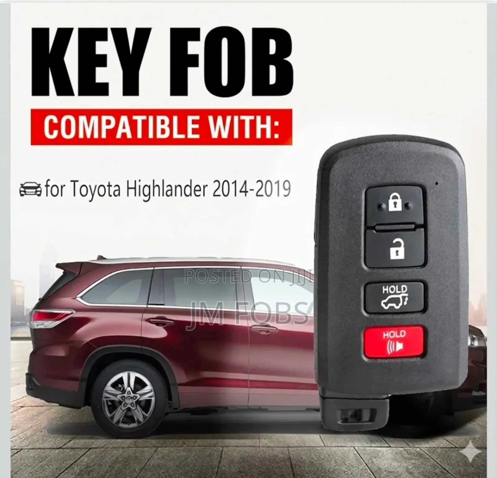 Smart Keyless Fob Replacement for Toyota Highlander