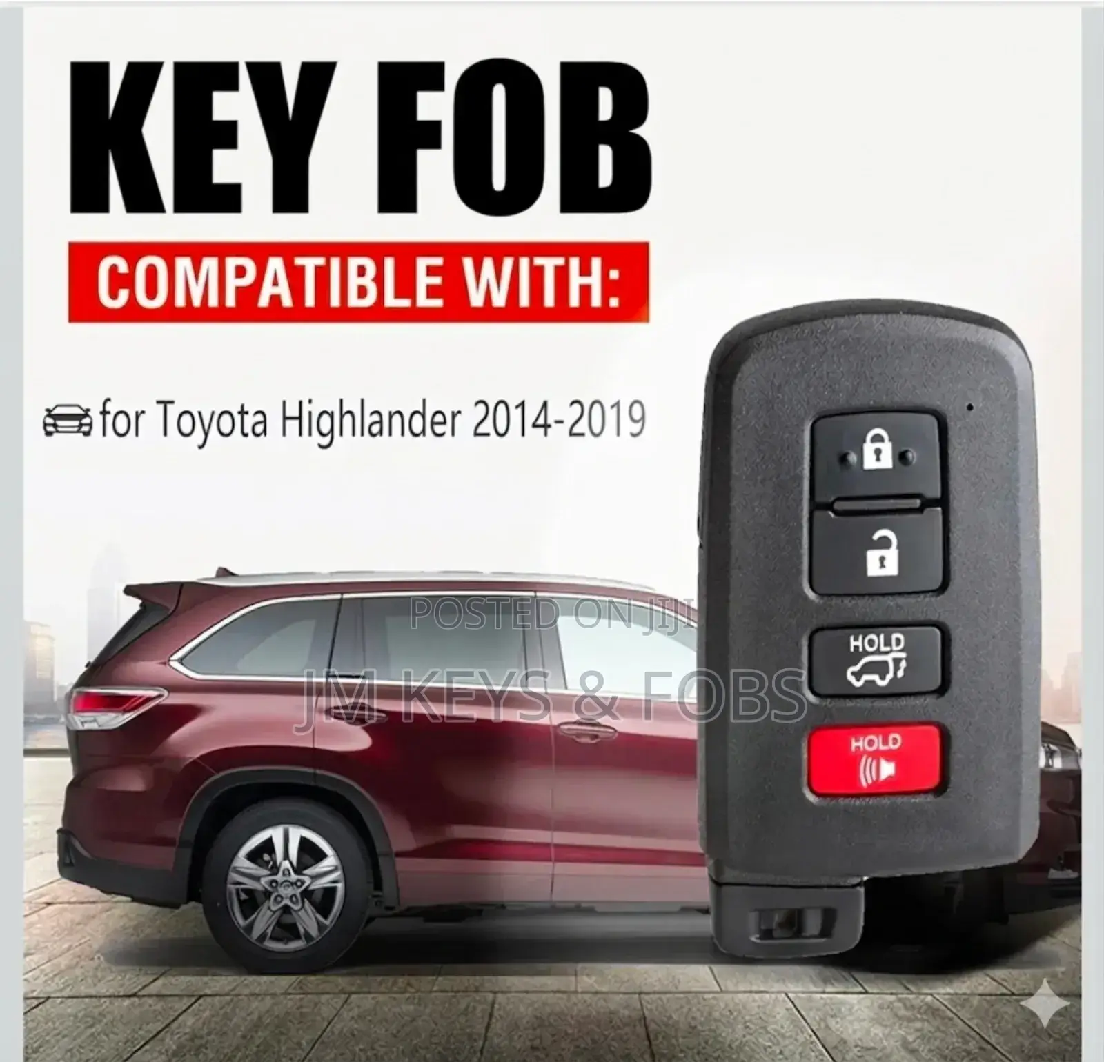 Smart Keyless Fob Replacement for Toyota Highlander