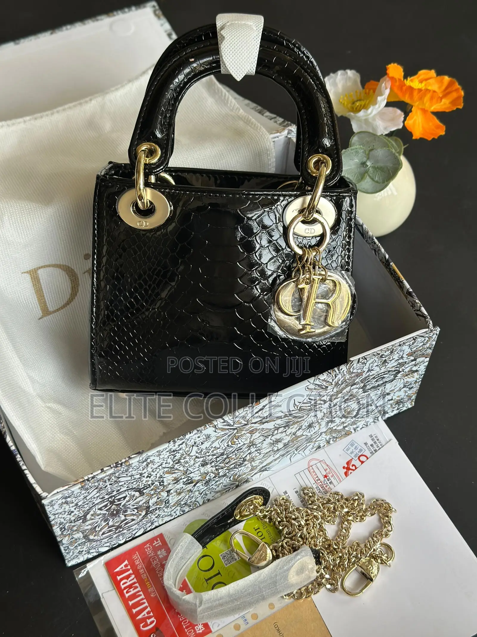 Luxury Lady Dior Mini Bag  Colors: Black, Silver Grade A