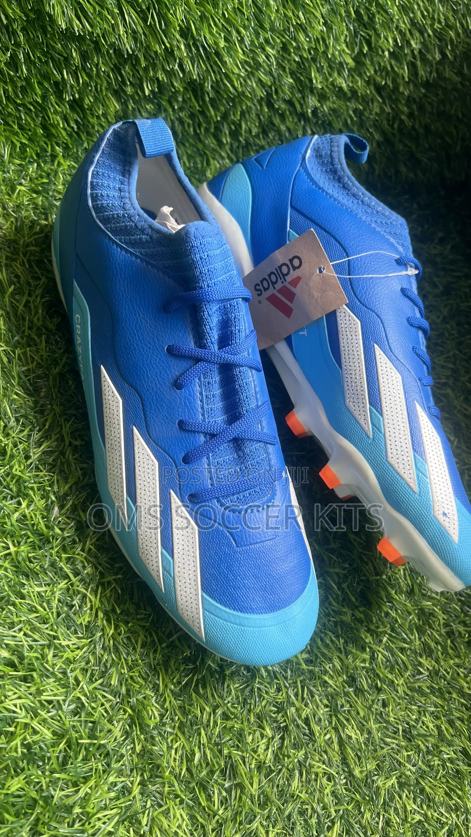 Adidas X Crazyfast Firm Ground Soccer Cleats Blue(43)