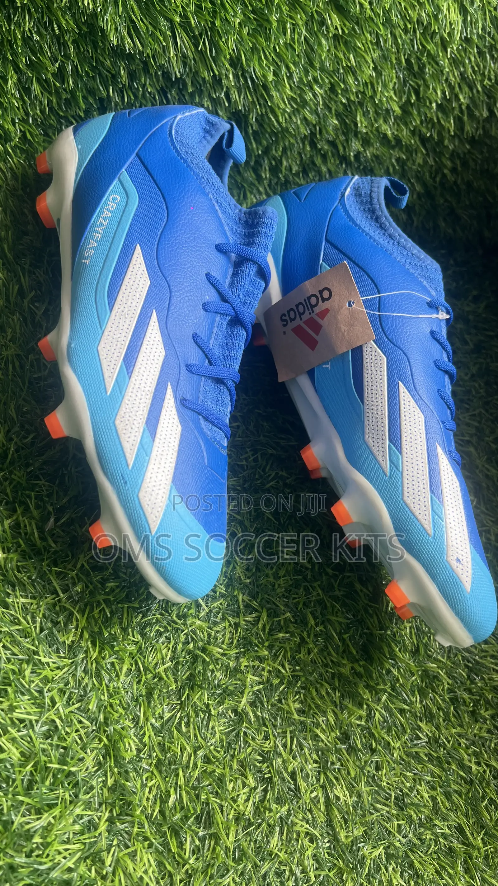 Adidas X Crazyfast Firm Ground Soccer Cleats Blue(43)