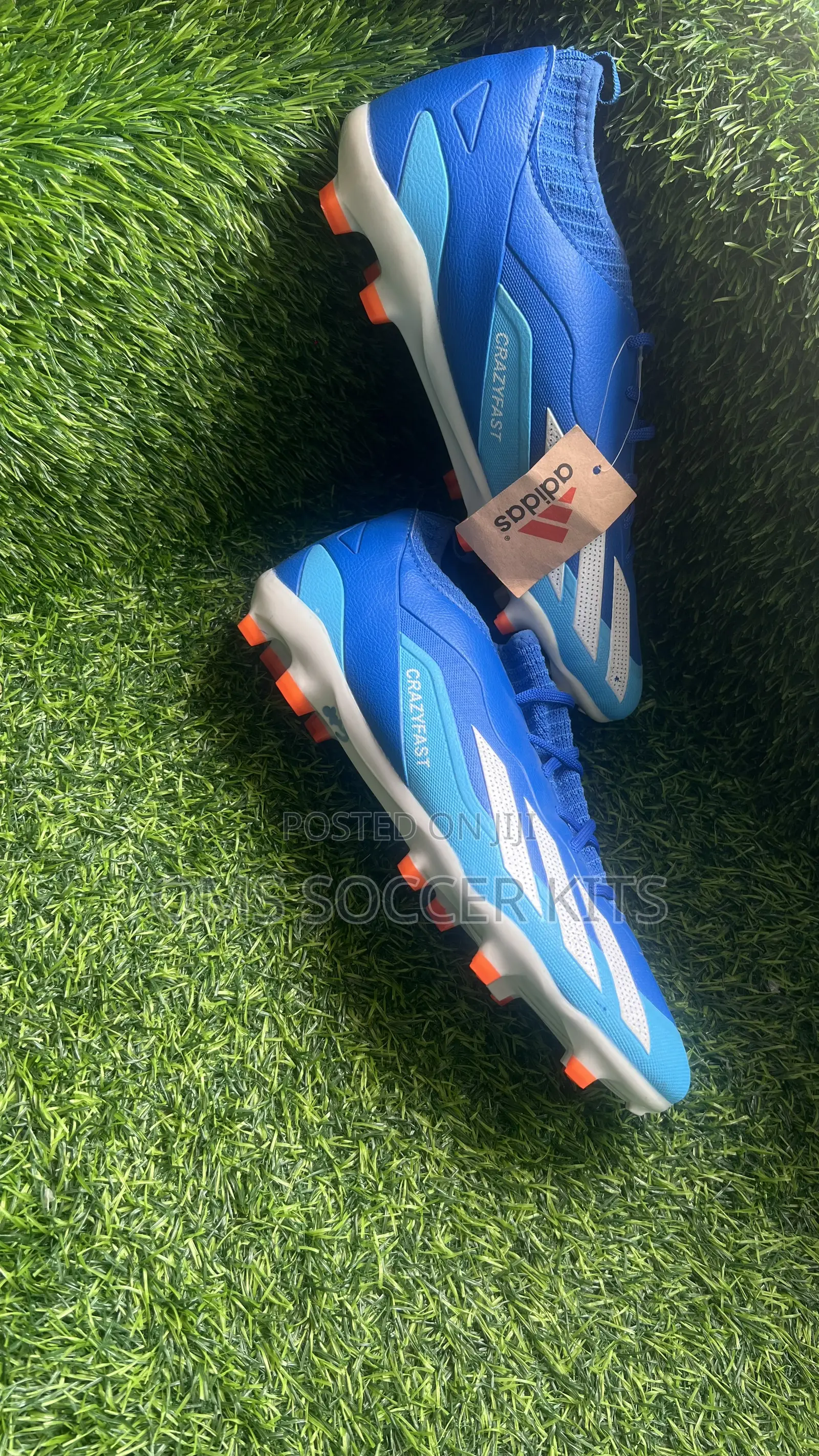 Adidas X Crazyfast Firm Ground Soccer Cleats Blue(43)