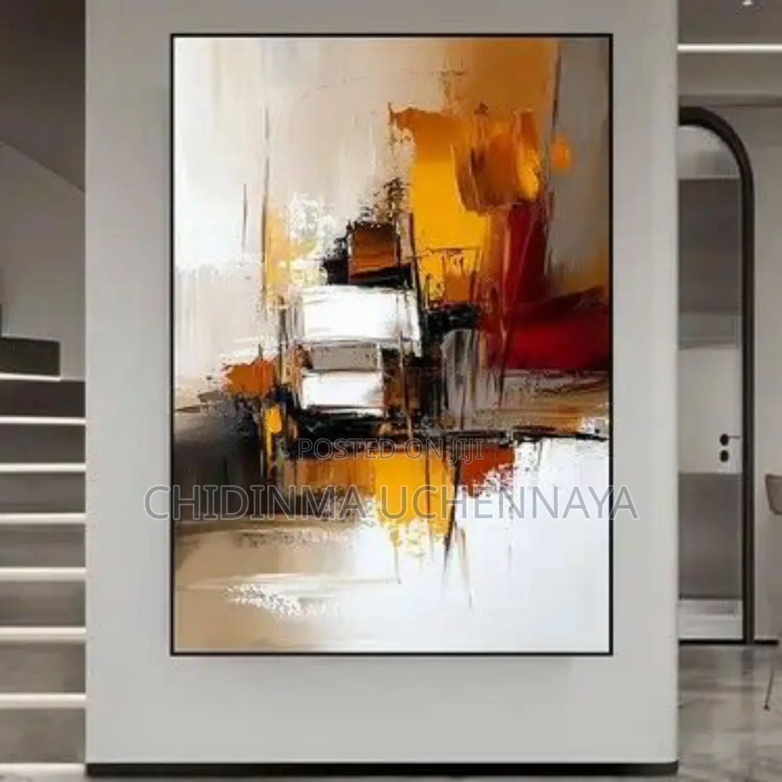 Abstract Oil Printings Graffiti Textured Canvas